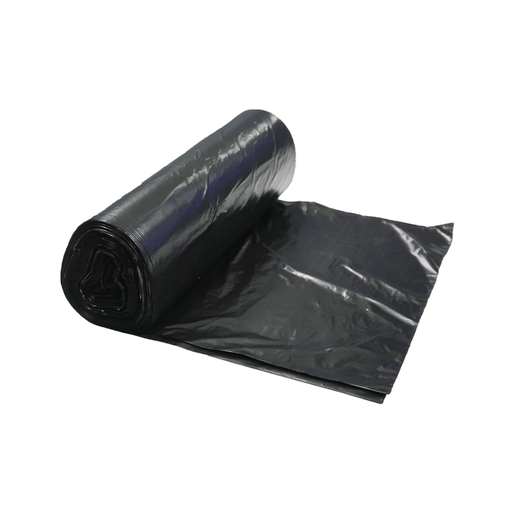 Victoria Bay Can Liner 24X32 IN 12-16 GAL Black LLDPE 0.55MIL Roll 25 Count/Roll 20 Rolls/Case 500 Count/Case