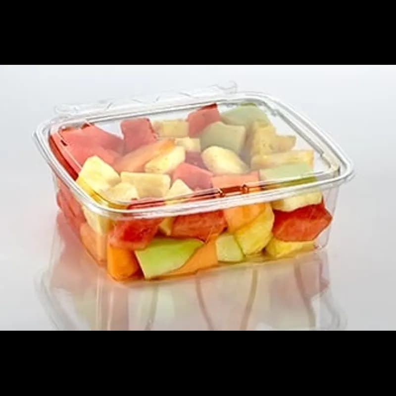 Take-Out Container Hinged 56 OZ PET Clear Rectangle 150/Case