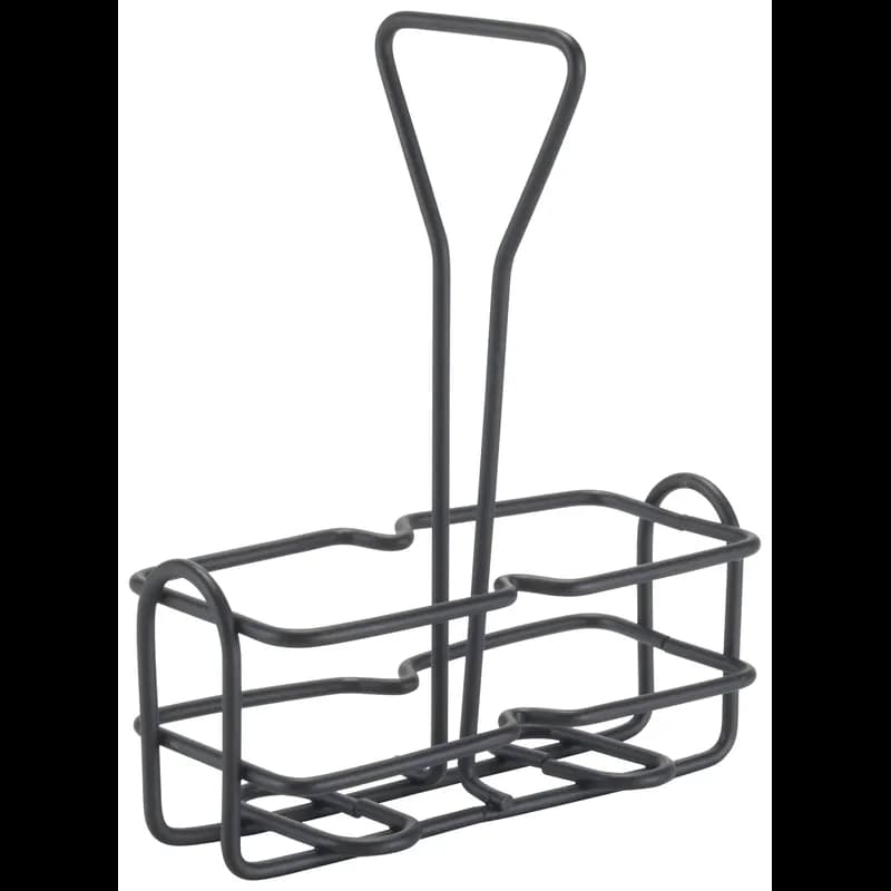 Oil & Vinegar Cruet Rack Metal Wire Black 1/Each