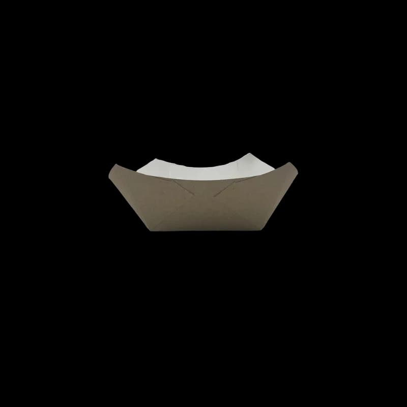 Food Tray 3 LB Clay-Coated Kraft Board Kraft Rectangle 500/Case