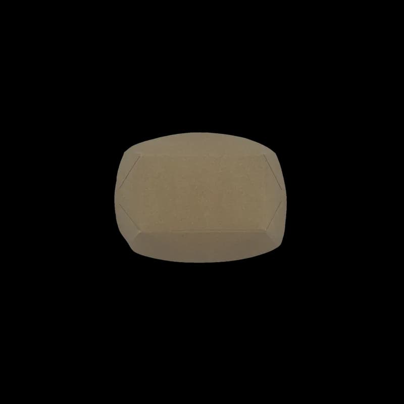 Food Tray 3 LB Clay-Coated Kraft Board Kraft Rectangle 500/Case