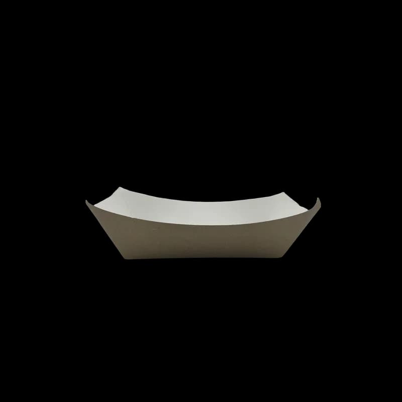Food Tray 3 LB Clay-Coated Kraft Board Kraft Rectangle 500/Case