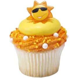 Cake & Cupcake Topper Ring 1.25X1.1X0.7 IN Yellow Sun 1/Bag