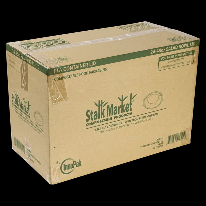 Stalk Market Lid PLA Clear For 24-48 OZ Salad Bowl 300/Case