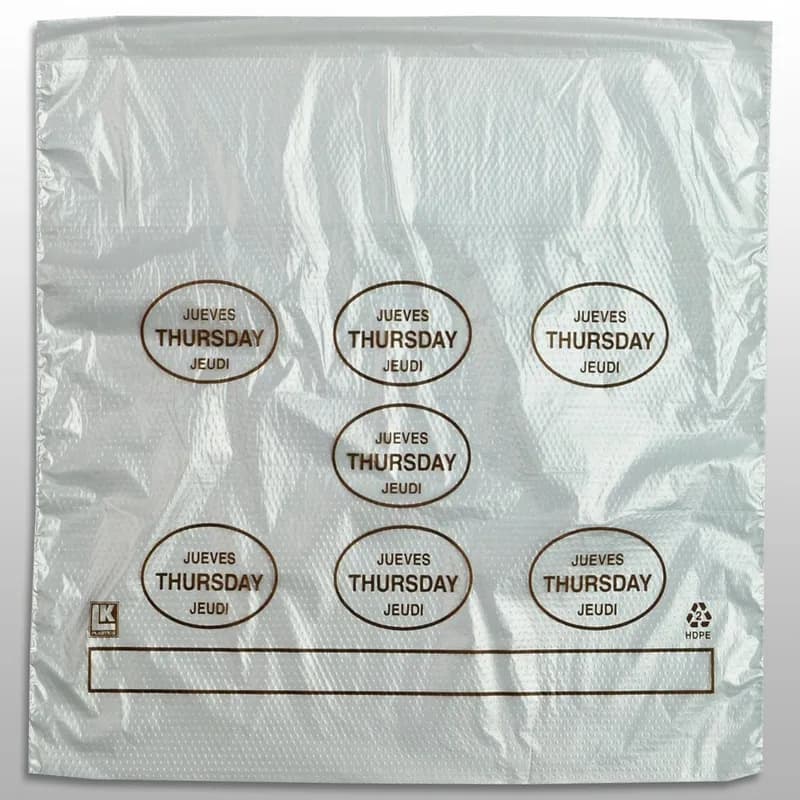 Bag 10X8.5+2 IN HDPE0.5MIL Clear Brown Thursday With Lip & Flip Closure Portion Bag Saddlepack Flat 2000/Case