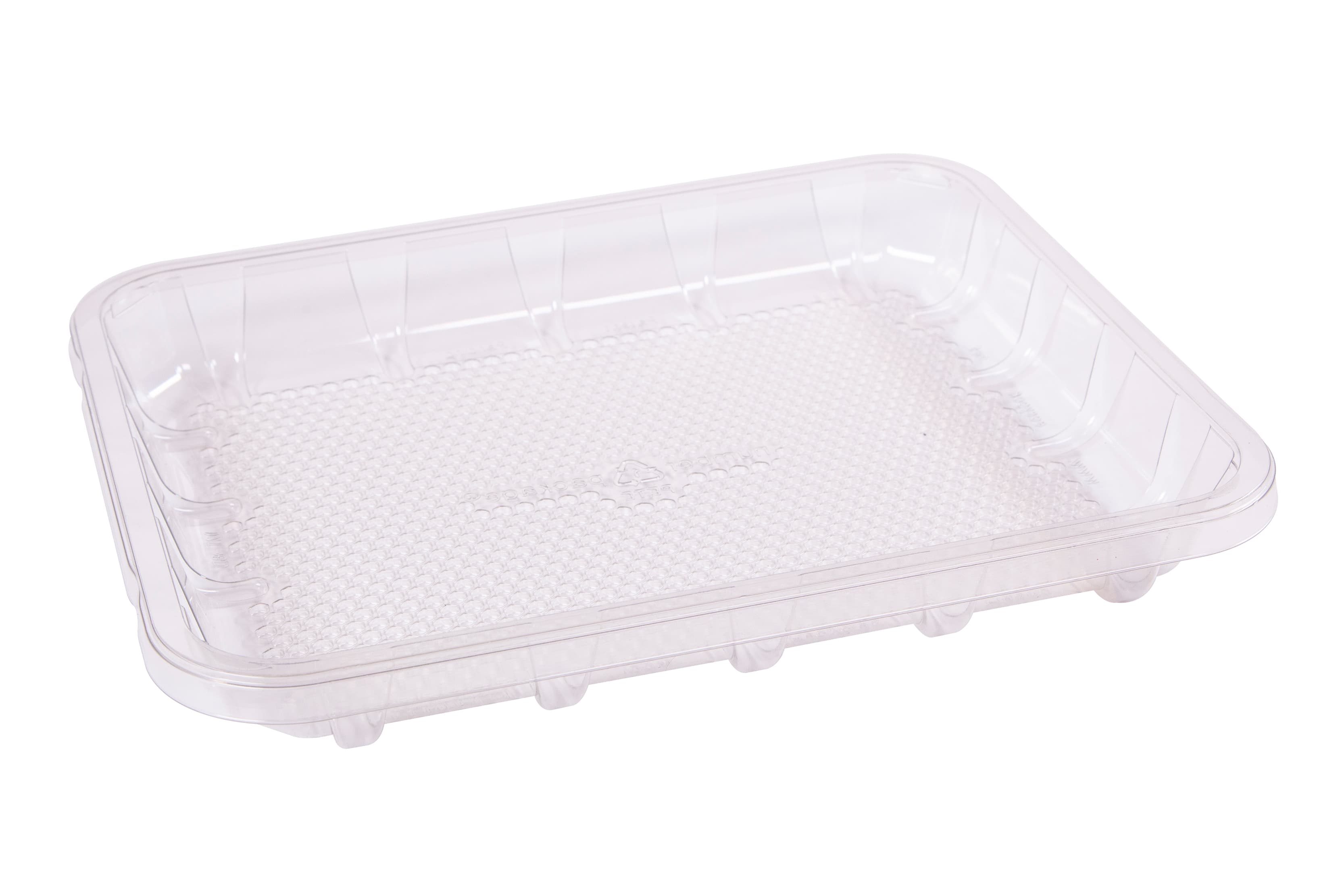 EZ-Tray 8D Meat Tray 10.25X8.25X1.25 IN APET Deep Clear Rectangle Honeycomb 200/Case