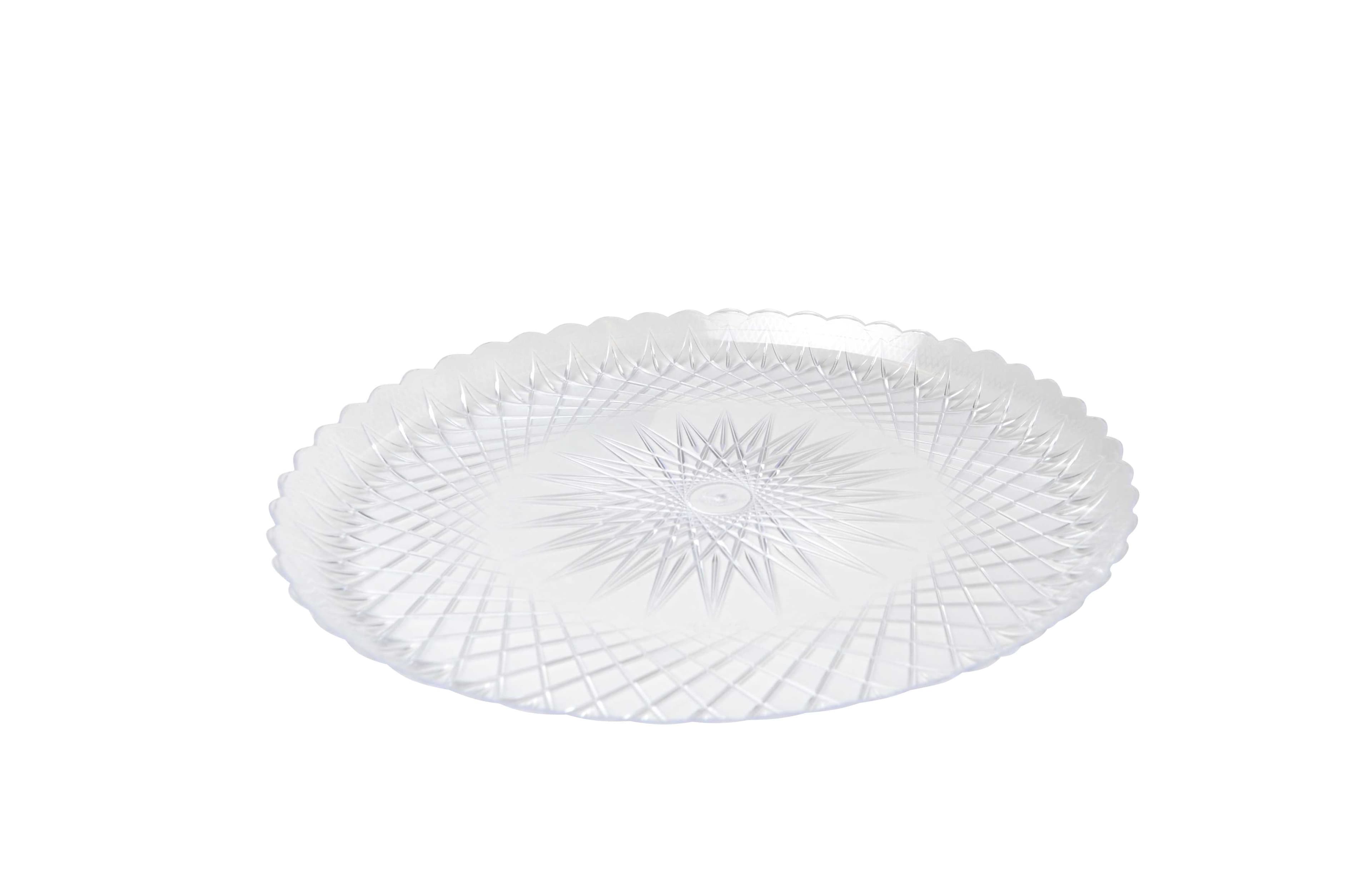 Platter Pleasers Serving Tray 18 IN Plastic Clear Round 36/Case