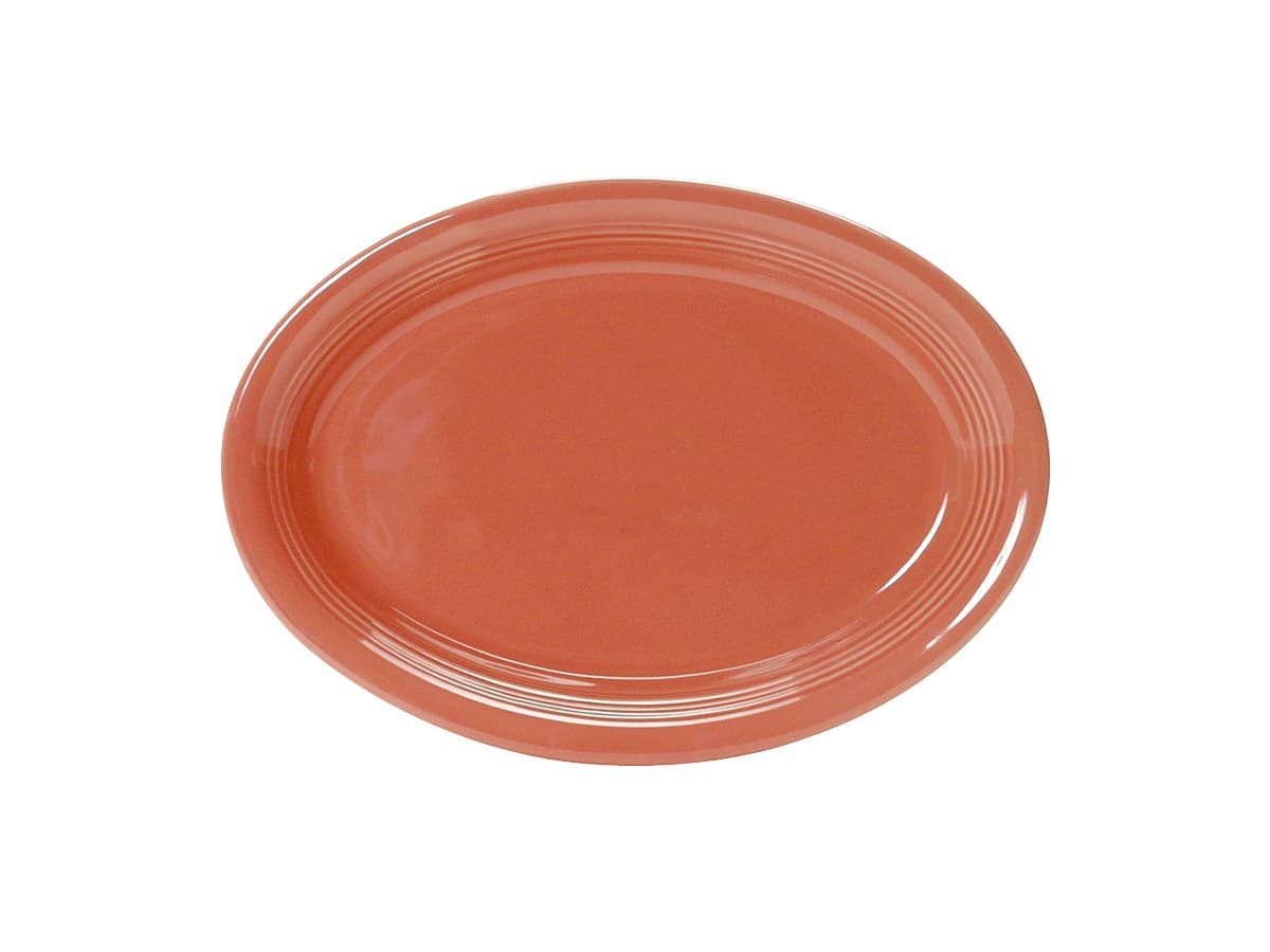 Concentrix Platter 9.75X7 IN China Cinnebar Oval Coupe Fully Vitrified 24/Case