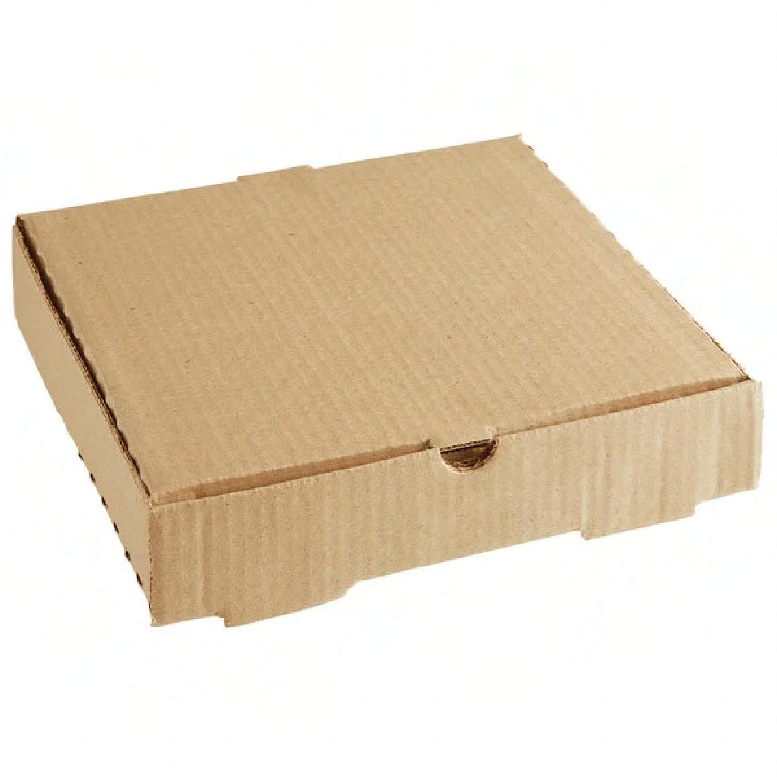 Victoria Bay Pizza Box 8X8X1.625 IN Corrugated Cardboard Kraft Plain B-Flute 50/Bundle