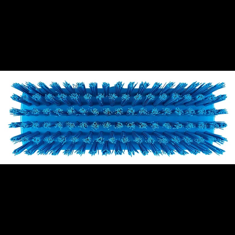 Vikan® Wall Deck Scrub Brush 8.9X3X4.5 IN Polyester PP Stainless Steel Blue Hard Stiff Bristles Compact 1/Each