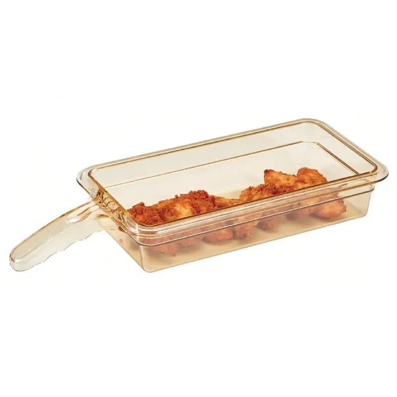 H-Pan® Roast Chicken Pan 12.75X6.94X2.50 IN Amber With Handle High Heat 1/3 1/Each