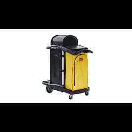 Janitorial Cleaning Cart Black Yellow High Security 1/Each