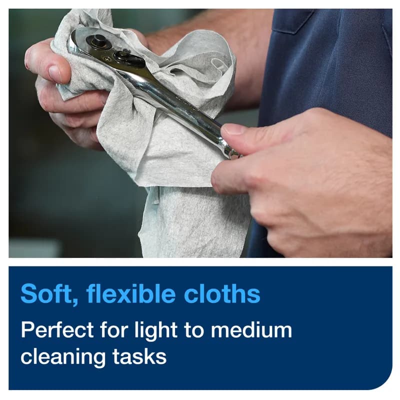 Tork W8 Cleaning Cloth 5.984X4.961 IN Folded: 2.48X2.992 IN Gray ZZ-Fold Refill 55 Count/Pack 8 Packs/Case