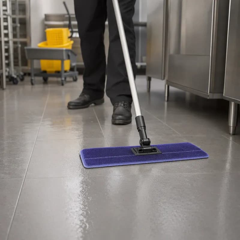 Damp Mop Blue Microfiber Flat 12/Case
