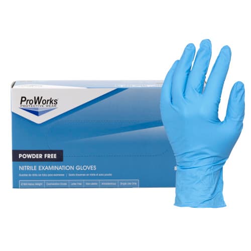 ProWorks® Examination Gloves Small (SM) Blue 7MIL Micro Texture Nitrile Powder-Free 100 Count/Box 10 Box/Case