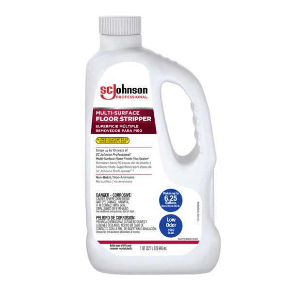 SC Johnson Professional® Unscented Floor Stripper 32 FLOZ Concentrate Non-Ammoniated Non-Butyl 6/Case