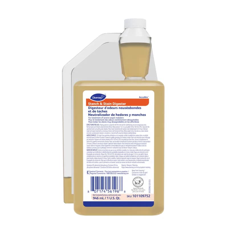 Stench & Stain Digestant Deodorizer Stain Remover 32 OZ 6/Case