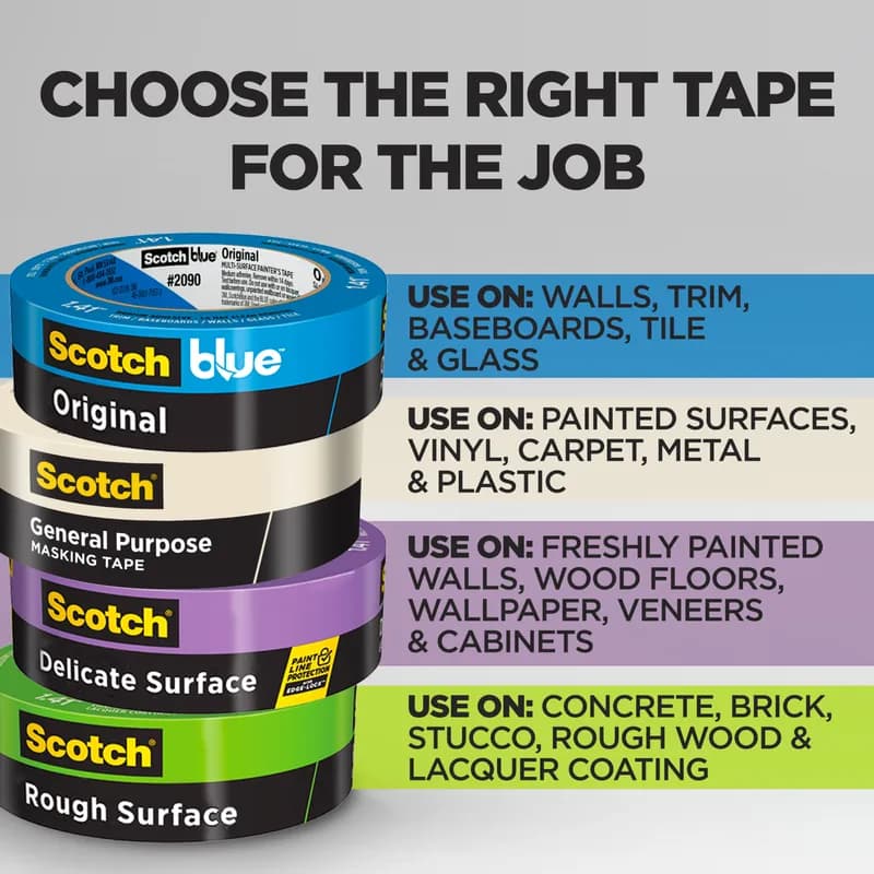Scotch® ScotchBlue™ 2050-36AP General Purpose Masking Tape 1.41IN X60.1YD Beige 24/Case