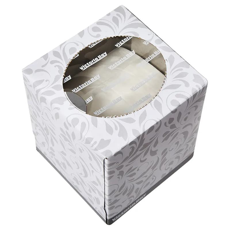 Victoria Bay Facial Tissue 2PLY Virgin Pulp White Cube Box 90 Sheets/Pack 36 Packs/Case