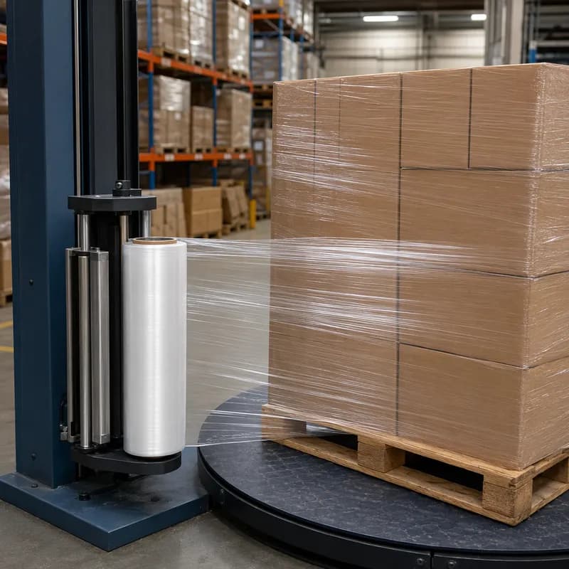 Machine Film Stretch Film 20IN X9000FT 51 Gauge Loadstar Plus, AMTOPP, One-Side CLG 1/Roll