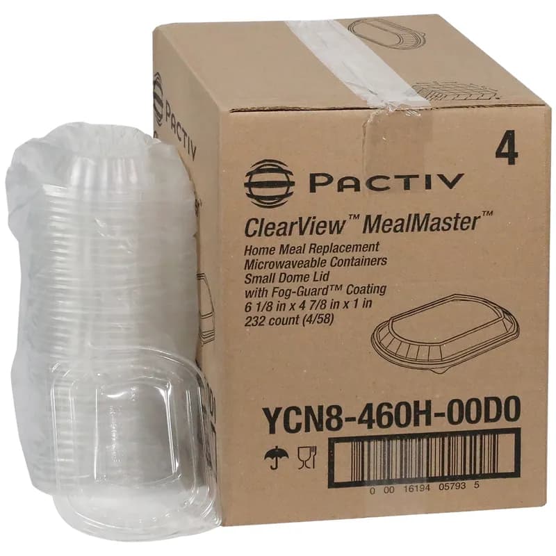 Lid Dome 6.125X4.875X1 IN OPS Clear Oval For Container 232/Case