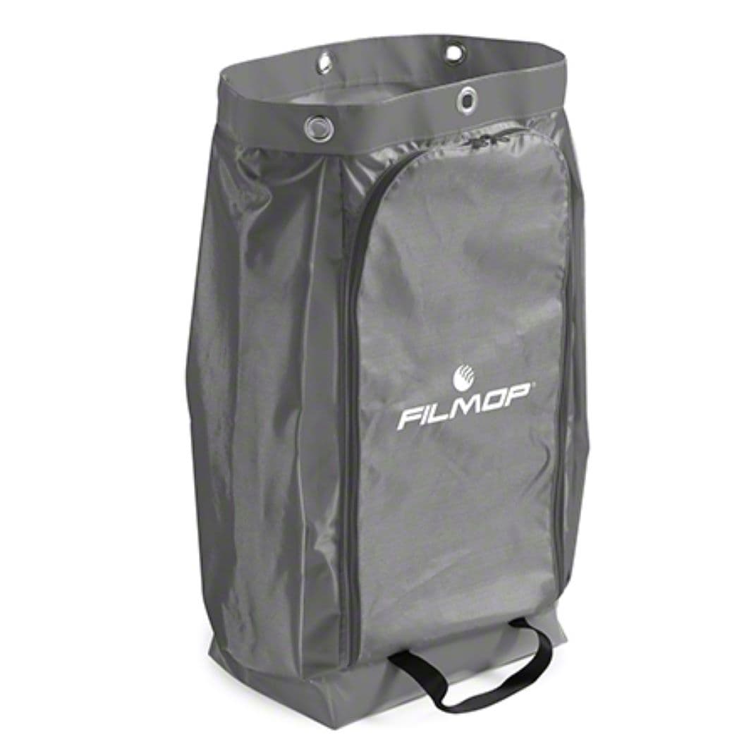 Trash Receptacle Caddy Bag For Filmop Workstation Carts 32 GAL Gray With Grommets Zipper 1/Each