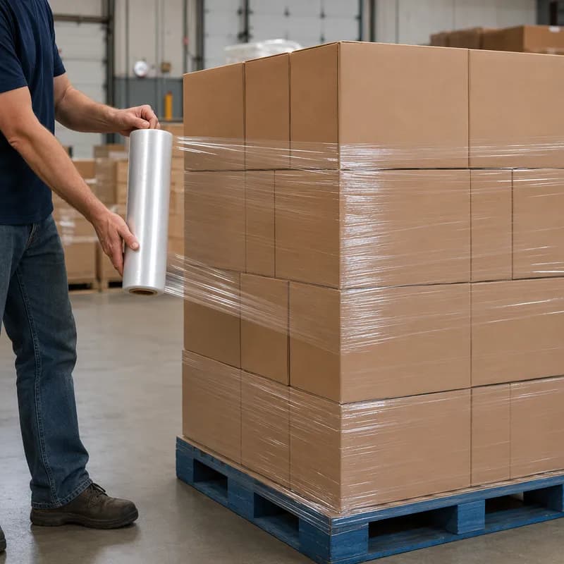Hand Stretch Film 16IN X1500FT 65GA 4 Rolls/Case 36 Cases/Pallet