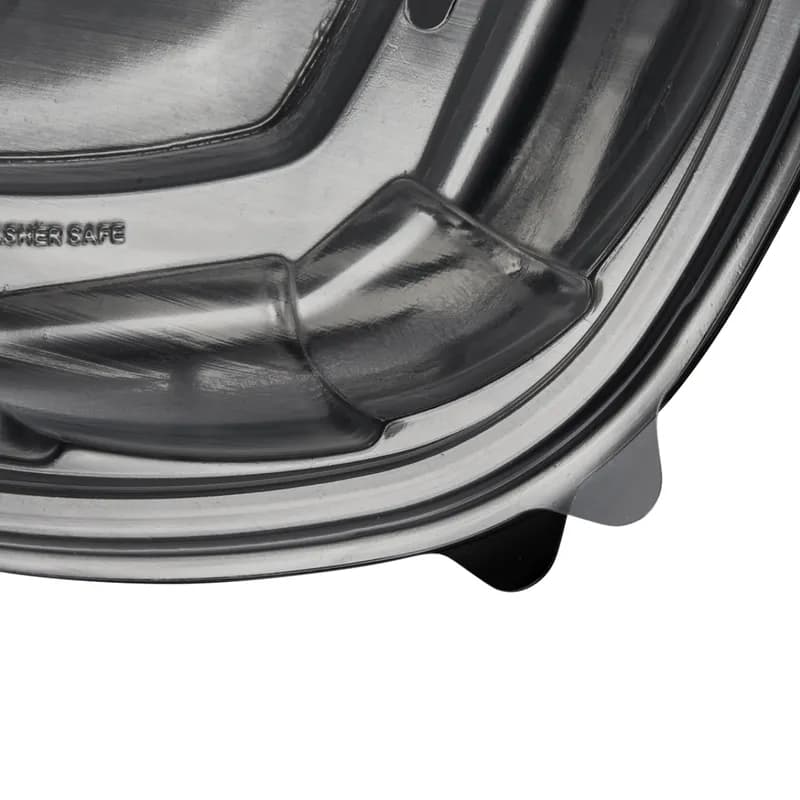 Victoria Bay Take-Out Container Hinged 10X10X2.5 IN PP Black Clear Square 148/Case
