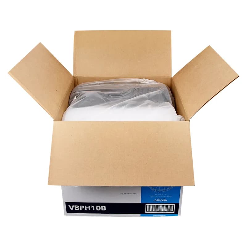 Victoria Bay Take-Out Container Hinged 10X10X2.5 IN PP Black Clear Square 148/Case