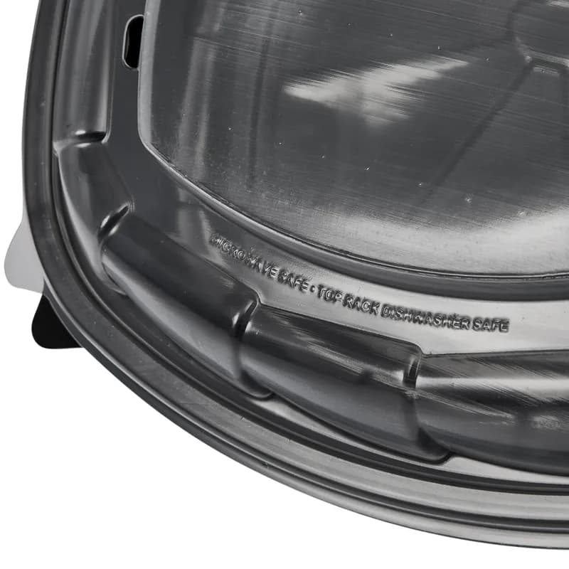 Victoria Bay Take-Out Container Hinged 10X10X2.5 IN PP Black Clear Square 148/Case