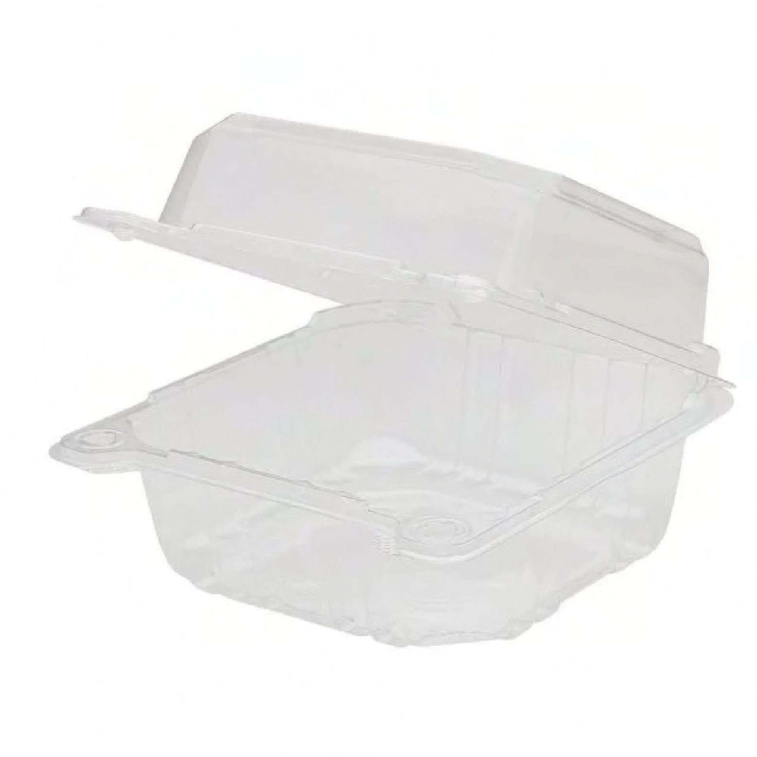 Karat® Take-Out Container Hinged 6X6X3 IN PET PP Clear 125 Count/Pack 4 Packs/Case 500 Count/Case