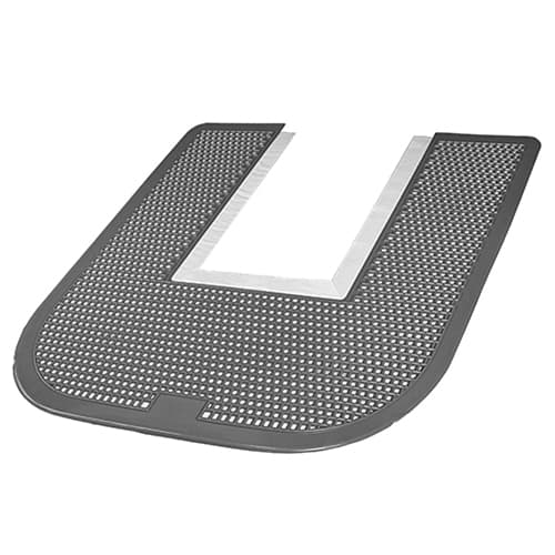 Impact® Commode Mat 23X21.6X0.45 IN Gray Anti-Slip 1/Each