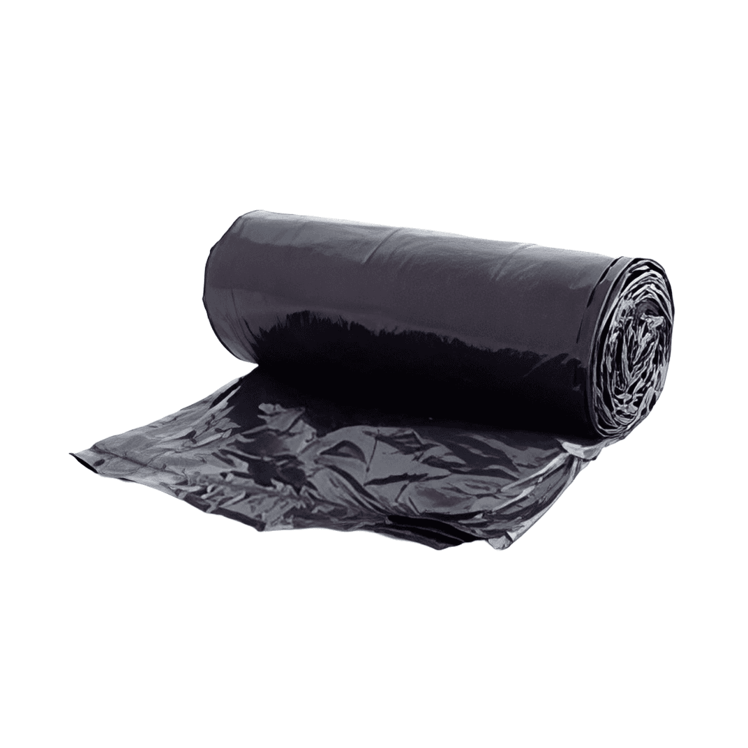 Can Liner 24X24 IN Black 8MIC Coreless 1000/Case