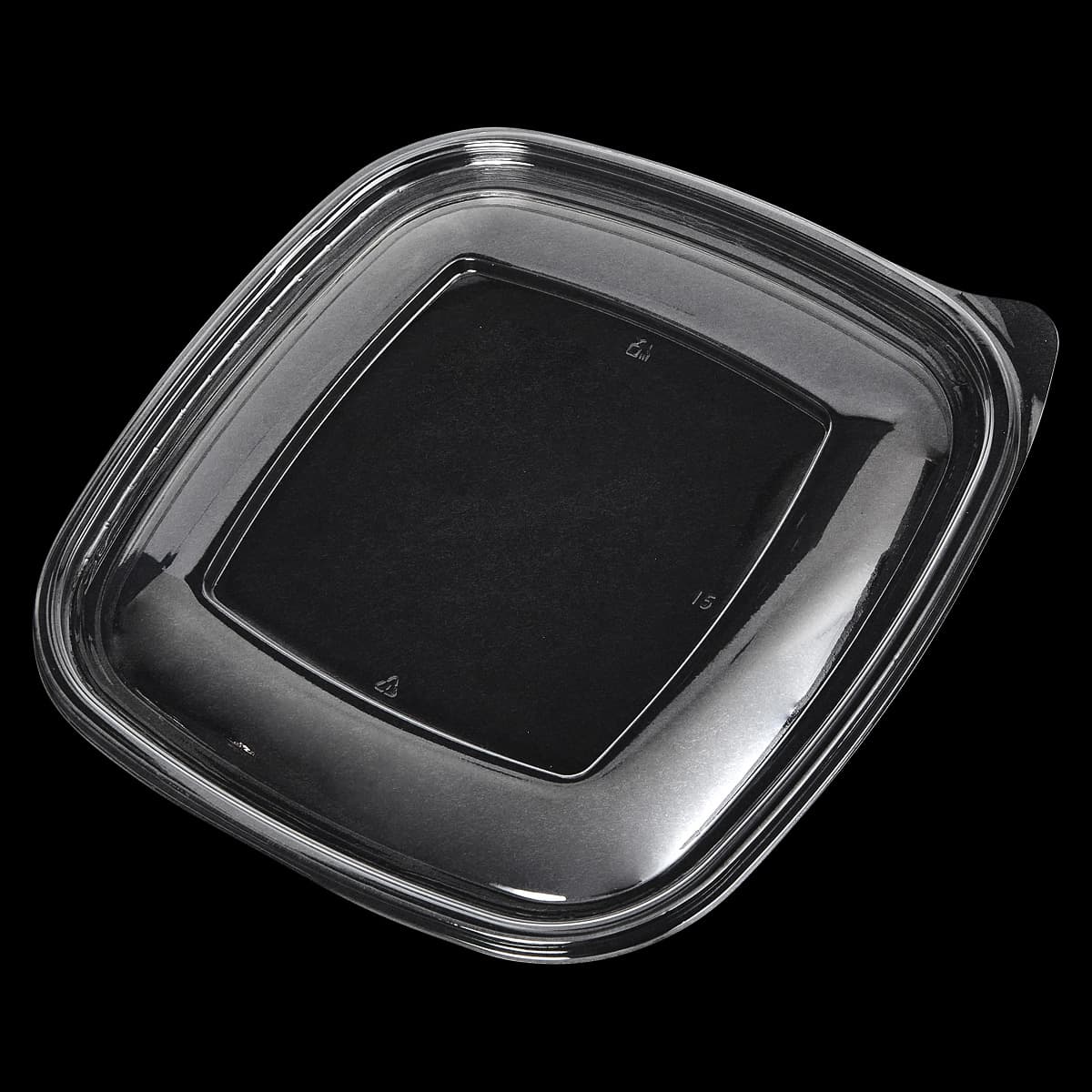 Victoria Bay Lid Flat PET Clear Square For 24-32-48 OZ Bowl 75 Count/Pack 4 Packs/Case 300 Count/Case