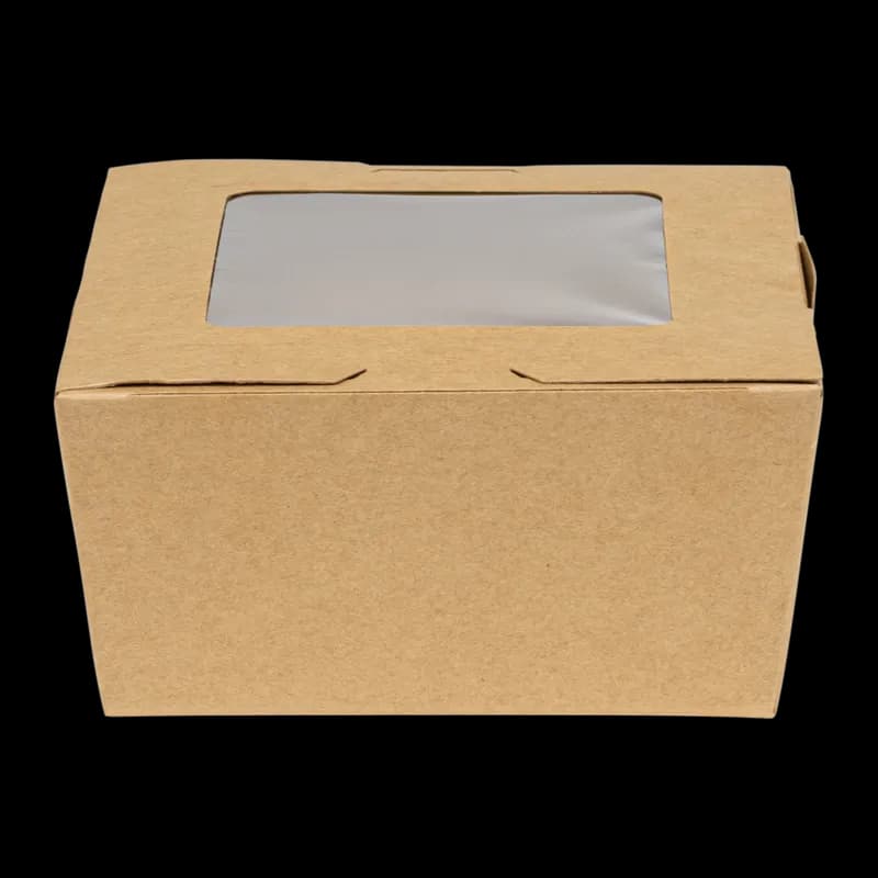 INNOBOX EDGE™ #8 Take-Out Box Kraft With Window Leak Resistant 240/Case