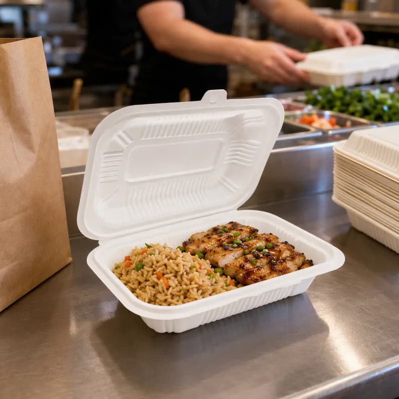 Take-Out Container Hinged 9X6 IN 200/Case