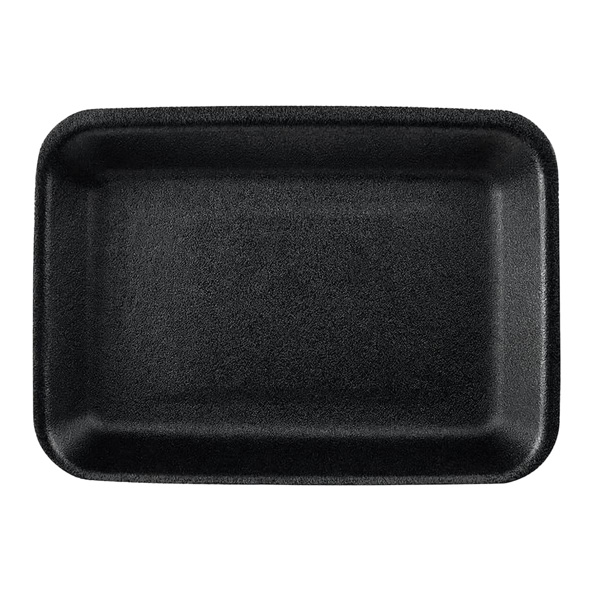 11P Meat Tray 7X11X1.34 IN Polystyrene Foam Black Rectangle 400/Case