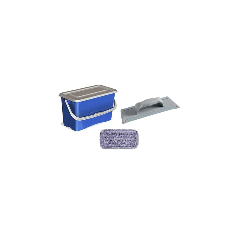 Micro-Fast Charging Bucket 2 GAL Plastic Blue Top-Down With Lid Kit 1/Each