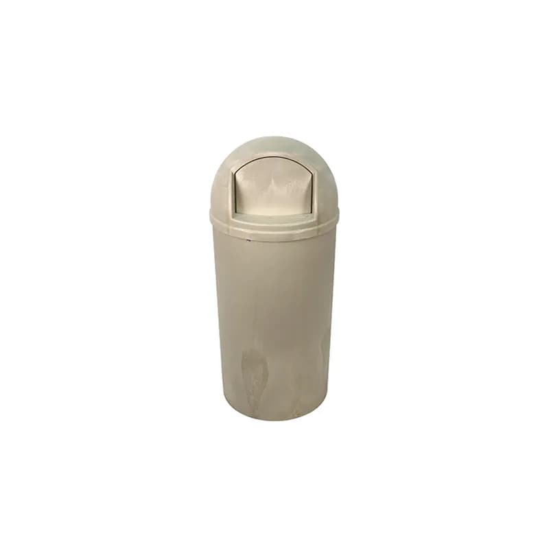 Impact® Trash Can 21 GAL Beige Bullet Indoor/Outdoor 1/Each