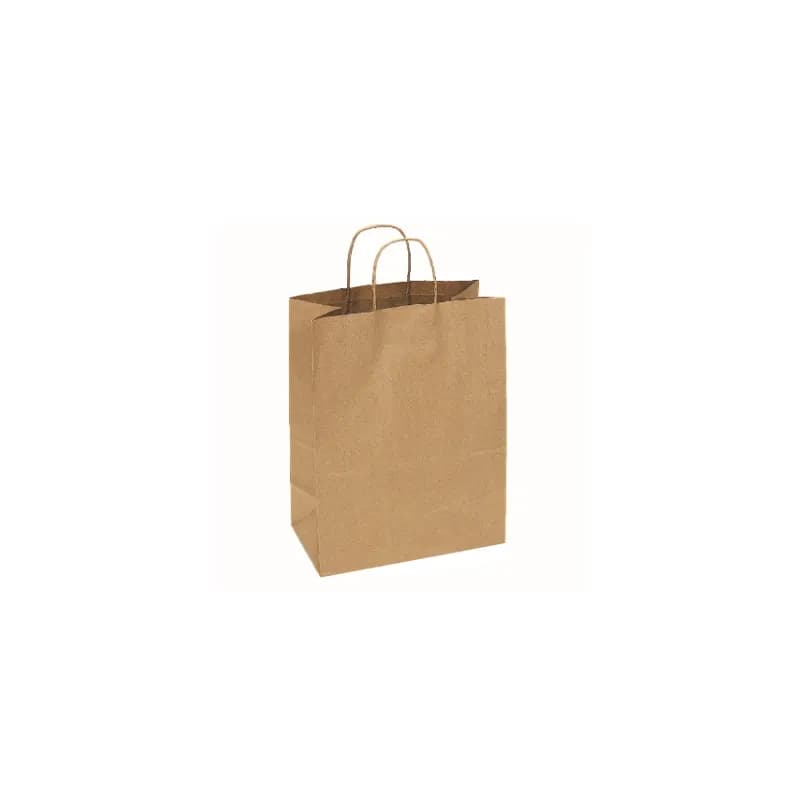 Duro® Shopper Bag 10X7X12 IN Kraft Paper 60# Kraft Bistro With Handle 250/Case