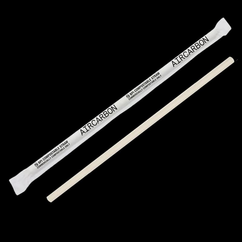 Giant Straw 8.25 IN Air Carbon Natural Wrapped 2400/Case