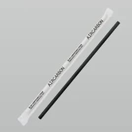 Jumbo Straw 7.75 IN Air Carbon Black Wrapped 400 Count/Pack 6 Packs/Case 2400 Count/Case