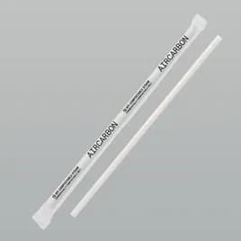 Jumbo Straw 7.75 IN Air Carbon Natural Wrapped 400 Count/Pack 6 Packs/Case 2400 Count/Case