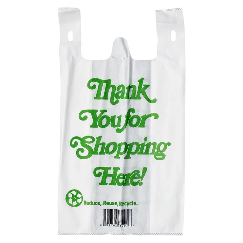 Victoria Bay Bag 12X7X23 IN 10 LB Non-Woven Polypropylene (NWPP) White Printed T-Shirt Reusable 200/Case