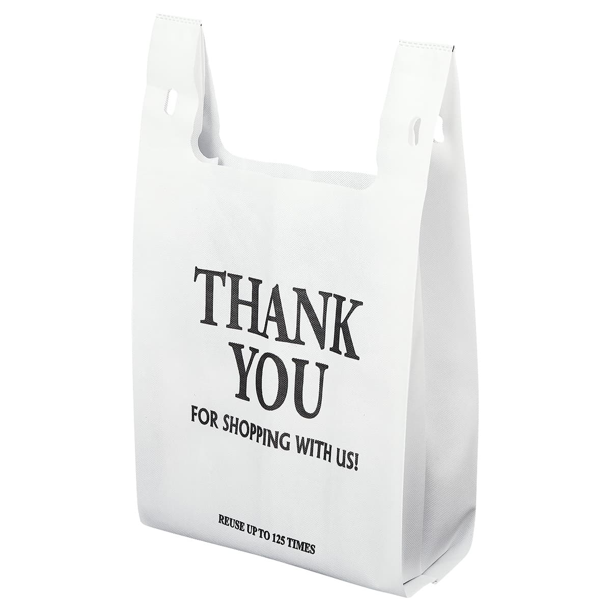 Victoria Bay Bag 12X7X23 IN 15 LB Non-Woven Polypropylene (NWPP) #80 White Printed T-Shirt Reusable Non-Woven 200/Case