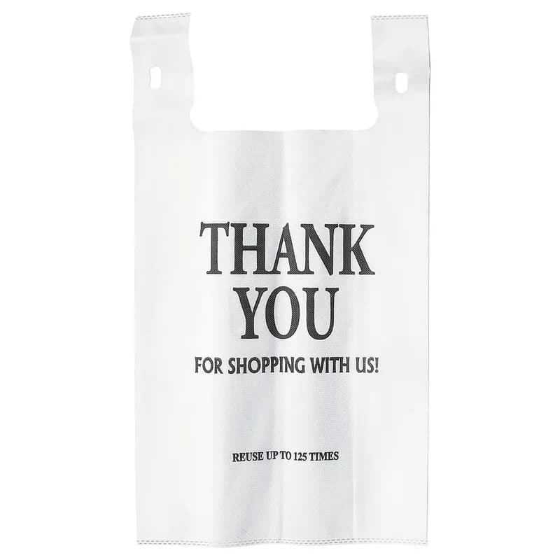 Victoria Bay Bag 12X7X23 IN 15 LB Non-Woven Polypropylene (NWPP) #80 White Printed T-Shirt Reusable Non-Woven 200/Case