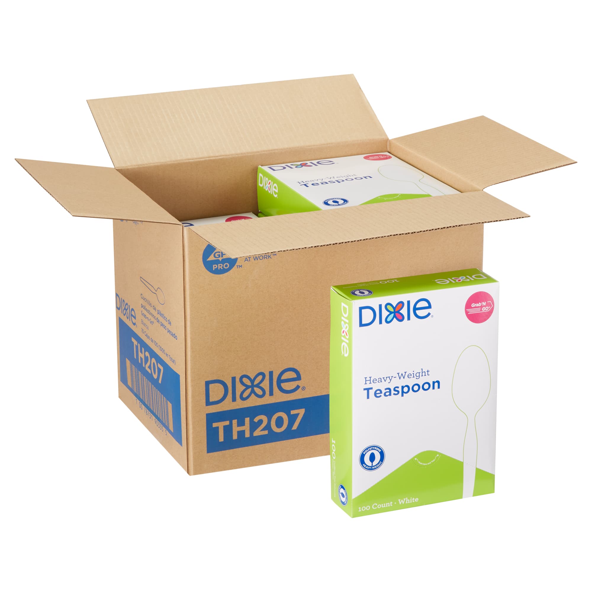 Dixie® Grab-N-Go® Teaspoon PP White Heavyweight 100/Box