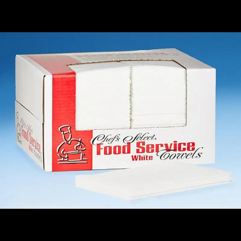 Foodservice Cleaning Cloth 13X21 IN White 1/4 Fold 150/Case