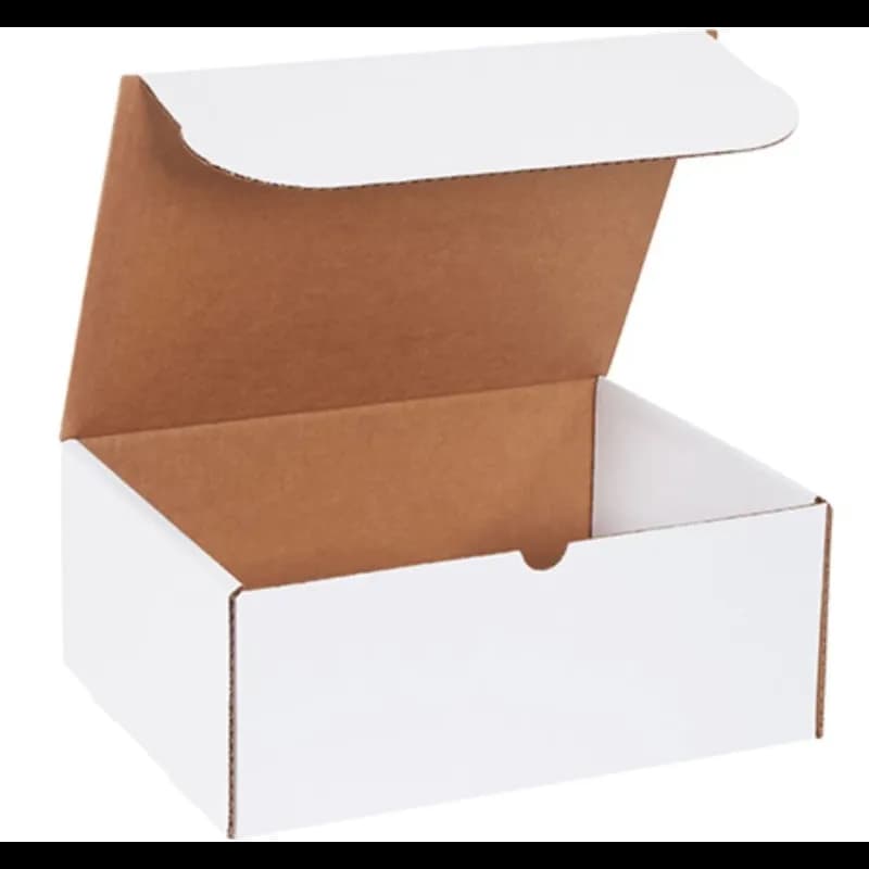 Mailer 12.125X9.25X5 IN White Corrugated Cardboard 50 Count/Bundle