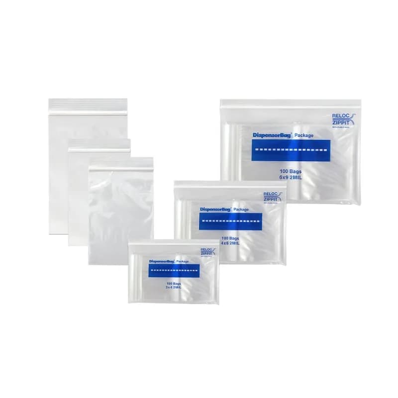 Reloc Zippit® Poly Bag 5X10 IN 2MIL Reclosable 1000/Case